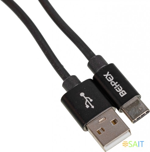 Кабель USB (m)-USB Type-C (m) 1м черный
