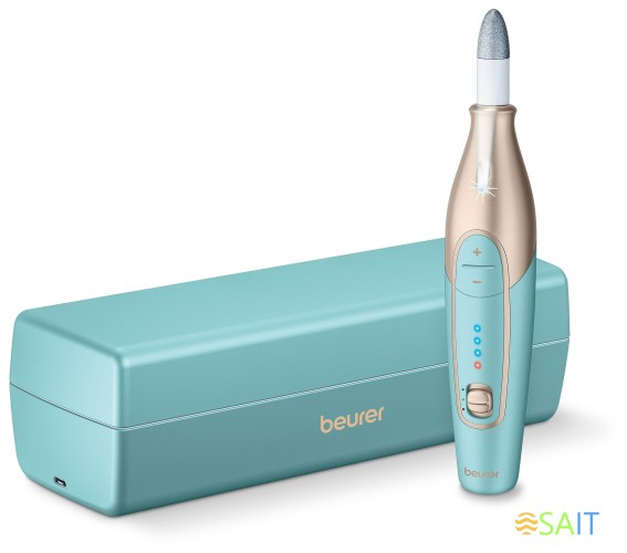 Маникюрно-педикюрный набор Beurer MP84 насадок в компл.:10шт золотистый/бирюзовый