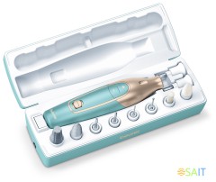 Маникюрно-педикюрный набор Beurer MP84 насадок в компл.:10шт золотистый/бирюзовый