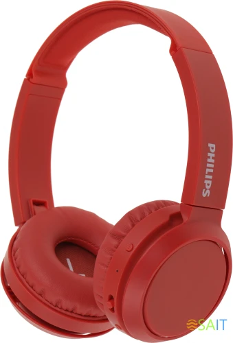 Гарнитура накладные Philips TAH4205RD/00 красный беспроводные bluetooth оголовье