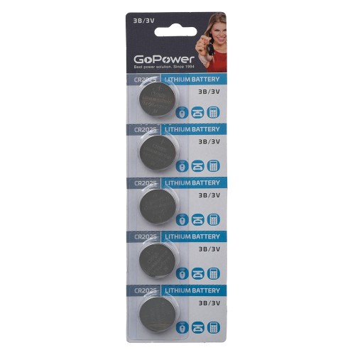 Батарейка CR2025 Батарейка GoPower CR2025 (00-00015604)