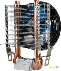 Устройство охлаждения(кулер) Aerocool Verkho 2 Soc-AM5/AM4/1200/1700/1851 черный/синий 4-pin 15-25dB Al+Cu 110W 307gr Ret