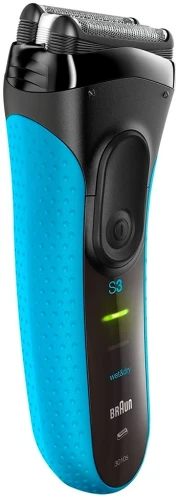 Бритва сетчатая Braun Series 3 3010S реж.эл.:3 питан.:аккум. синий/черный