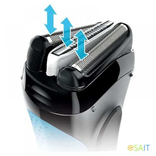 Бритва сетчатая Braun Series 3 3010S реж.эл.:3 питан.:аккум. синий/черный