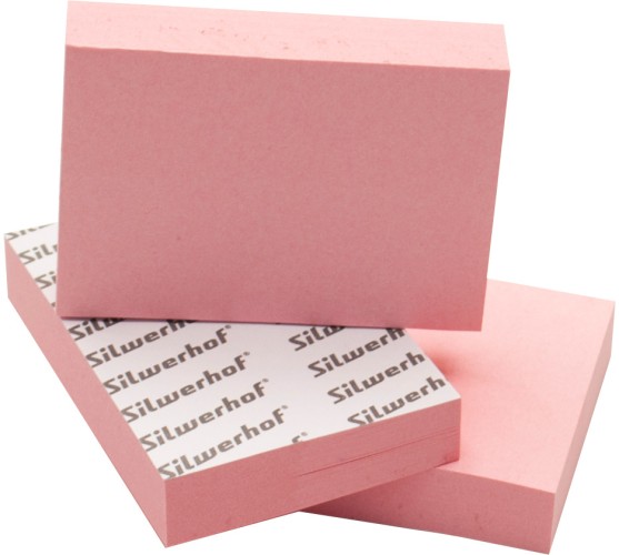 Блок самоклеящийся бумажный Silwerhof 38x51мм 100лист. 75г/м2 пастель розовый европодвес (упак.:3шт)