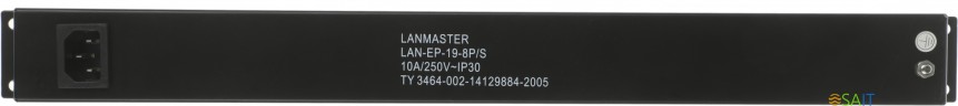 Блок распределения питания Lanmaster LAN-EP19-8P/S-1.8M гор.размещ. 8xSchuko базовые 10A C14 1.8м