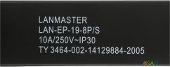 Блок распределения питания Lanmaster LAN-EP19-8P/S-1.8M гор.размещ. 8xSchuko базовые 10A C14 1.8м