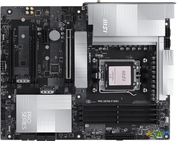 Материнская плата MSI PRO X870E-P WIFI SocketAM5 AMD X870E 4xDDR5 ATX AC`97 8ch(7.1) 5Gigabit RAID+HDMI
