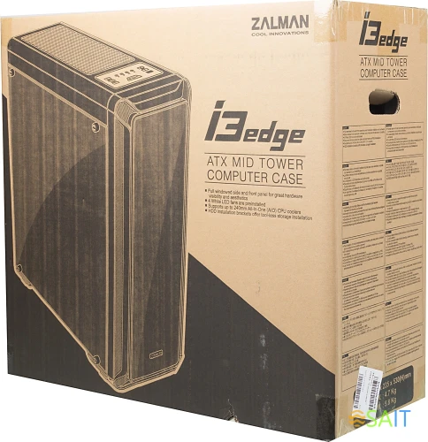Корпус Zalman i3 edge черный без БП ATX 2x120mm 2xUSB2.0 1xUSB3.0 audio bott PSU