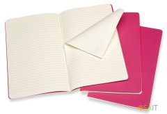 Блокнот Moleskine CAHIER JOURNAL CH016D17 Large 130х210мм обложка картон 80стр. линейка розовый неон (3шт)