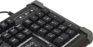 Клавиатура Оклик 710G BLACK DEATH черный/серый USB Multimedia for gamer LED