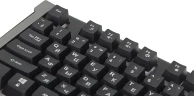Клавиатура Оклик 710G BLACK DEATH черный/серый USB Multimedia for gamer LED