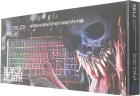 Клавиатура Оклик 710G BLACK DEATH черный/серый USB Multimedia for gamer LED