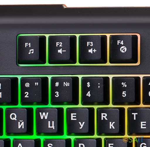 Клавиатура Оклик 710G BLACK DEATH черный/серый USB Multimedia for gamer LED