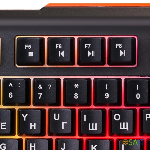 Клавиатура Оклик 710G BLACK DEATH черный/серый USB Multimedia for gamer LED