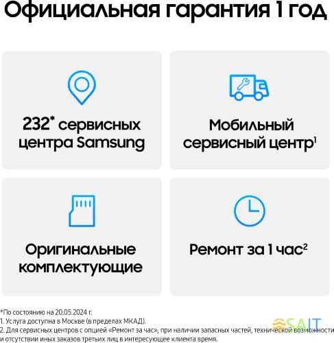 Смартфон Samsung SM-F956B Galaxy Z Fold 6 256Gb 12Gb синий раскладной 3G 4G 2Sim 7.6" 1856x2160 Android 14 50Mpix 802.11 a/b/g/n/ac/ax NFC GPS GSM900/1800 GSM1900 Protect