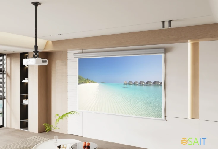 Кронштейн для проектора Cactus CS-VM-PR01L-BK черный макс.10кг потолочный поворот и наклон