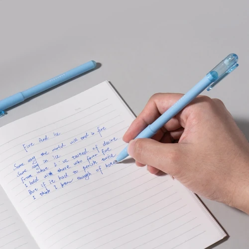 Ручка гелев. Deli (EG274-BL) ассорти d=0.5мм син. черн. кор.карт. кругл. стираемая