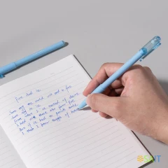 Ручка гелев. Deli (EG274-BL) ассорти d=0.5мм син. черн. кор.карт. кругл. стираемая