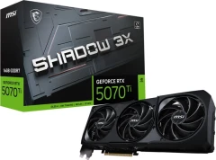 Видеокарта MSI PCI-E 5.0 RTX 5070 TI 16G SHADOW 3X NVIDIA GeForce RTX 5070TI 16Gb 256bit GDDR7 2452/28000 HDMIx1 DPx3 HDCP Ret
