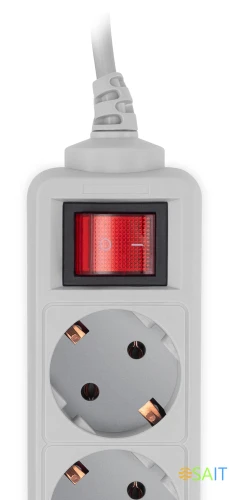 Сетевой фильтр PC Pet AP01006-5-G 5м (5 розеток) серый (пакет ПЭ)