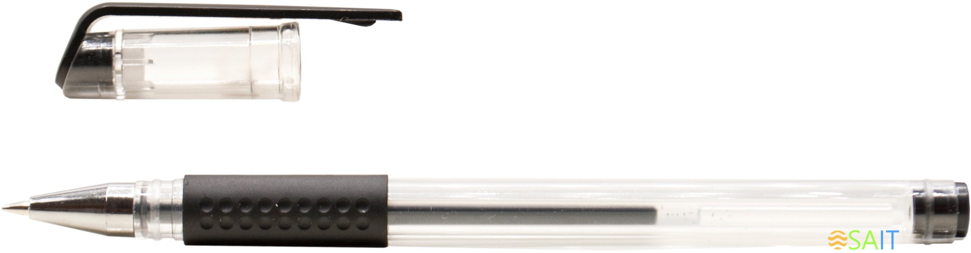 Ручка гелев. Buro Urgent d=0.7мм черн. черн. кор.карт. сменный стержень линия 0.5мм резин. манжета