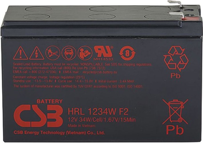 Батарея для ИБП CSB HRL1234W F2 FR 12В 9Ач