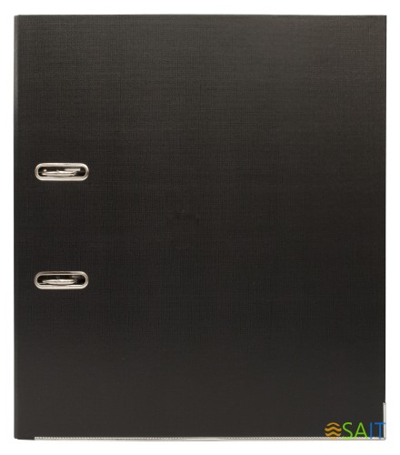 Папка-регистратор Silwerhof A4 50мм двусторон.ПВХ черный мет.окант. сборная смен.карм. на кор.