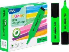 Текстовыделитель Deli EU366-GN Jumbo скошенный пиш. наконечник 1-5мм зеленый