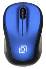 Мышь Оклик 665MW черный/синий оптическая 1600dpi беспров. USB для ноутбука 3but (1025132)