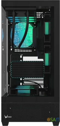 Корпус Formula Crystal Z2 Plus FR черный без БП ATX 5x120mm 1xUSB2.0 2xUSB3.0 1xUSB3.1 audio bott PSU