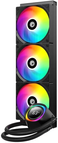 Система водяного охлаждения ID-Cooling FX360 TD ARGB Soc-AM5/AM4/1200/1700/1851 черный 4-pin 27.2dB Al+Cu LCD 350W Ret