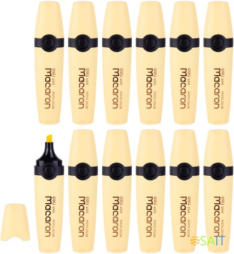 Текстовыделитель Deli EU356-YL Macaron скошенный пиш. наконечник 1-5мм желтый пастельный