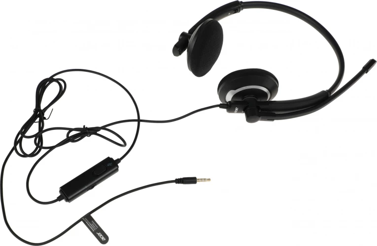 Наушники с микрофоном Acer OHW307 черный 1.8м накладные оголовье (ZL.HDSEE.002)