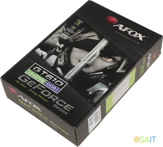 Видеокарта Afox PCI-E AF610-2048D3L7-V6 NVIDIA GeForce GT 610 2Gb 64bit GDDR3 810/1333 DVIx1 HDMIx1 CRTx1 HDCP Ret