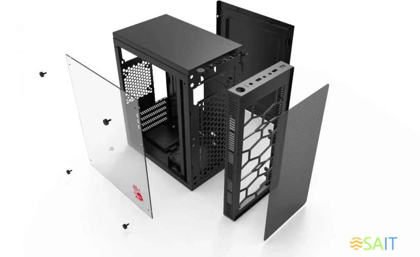 Корпус Bloody BD-CC101 черный без БП mATX 1x80mm 1x92mm 2x120mm 2xUSB2.0 1xUSB3.0 audio