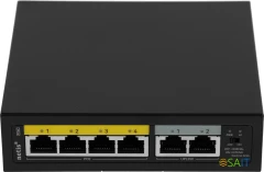 Коммутатор Netis P106C (L2) 6x100Мбит/с 4PoE+ 60W неуправляемый