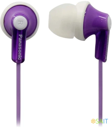 Наушники внутриканальные Panasonic RP-HJE118GU 1.1м белый/фиолетовый проводные в ушной раковине (RP-HJE118GUV)