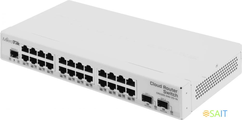 Коммутатор MikroTik CRS326-24G-2S+IN (L2) 24x1Гбит/с 2SFP+ управляемый