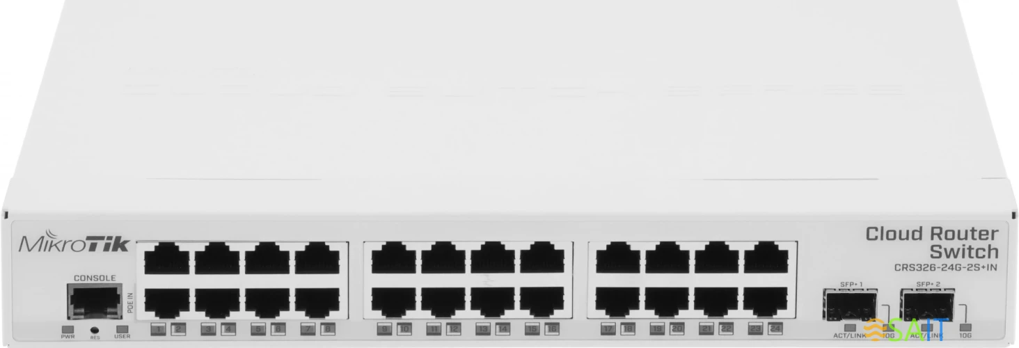 Коммутатор MikroTik CRS326-24G-2S+IN (L2) 24x1Гбит/с 2SFP+ управляемый