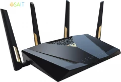 Роутер беспроводной Asus RT-BE88U BE7200 100/1000/2500/10000/SFP+ черный