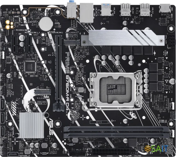 Материнская плата Asus PRIME B760M-R D4 Soc-1700 Intel B760 2xDDR4 mATX AC`97 8ch(7.1) 2.5Gg RAID+HDMI