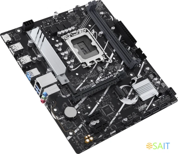 Материнская плата Asus PRIME B760M-R D4 Soc-1700 Intel B760 2xDDR4 mATX AC`97 8ch(7.1) 2.5Gg RAID+HDMI