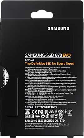 Накопитель SSD Samsung SATA-III 2TB MZ-77E2T0BW 870 EVO 2.5"