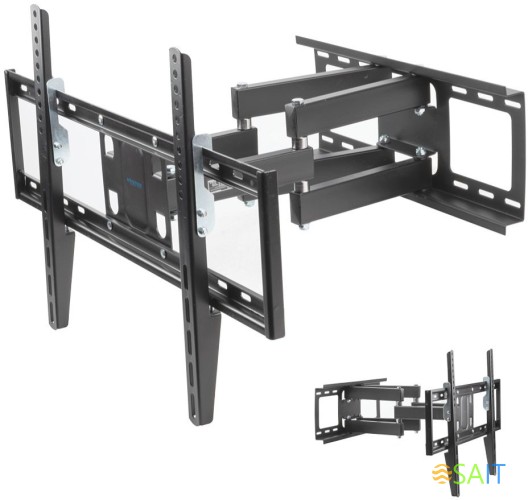 Кронштейн для телевизора Kromax OPTIMA-409 черный 32"-65" макс.45кг настенный поворотно-выдвижной и наклонный