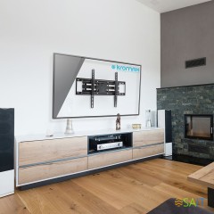 Кронштейн для телевизора Kromax OPTIMA-409 черный 32"-65" макс.45кг настенный поворотно-выдвижной и наклонный
