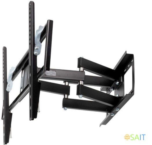 Кронштейн для телевизора Kromax OPTIMA-409 черный 32"-65" макс.45кг настенный поворотно-выдвижной и наклонный