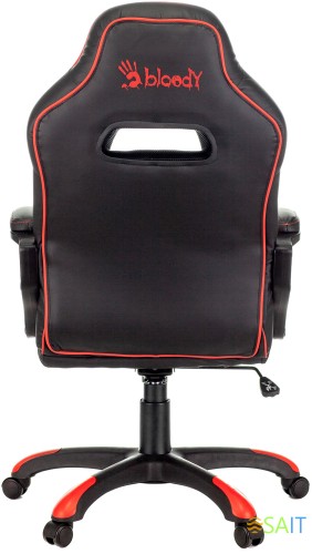 Кресло игровое A4Tech Bloody GC-350 черный/красный эко.кожа крестов. пластик черный