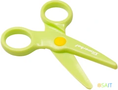 Ножницы Silwerhof Веселые друзья детские 100мм ручки пластиковые пластик салатовый