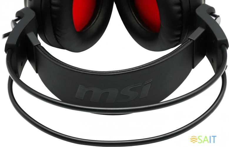 Наушники с микрофоном MSI DS502 черный 2м накладные USB оголовье (S37-0400120-SV1)